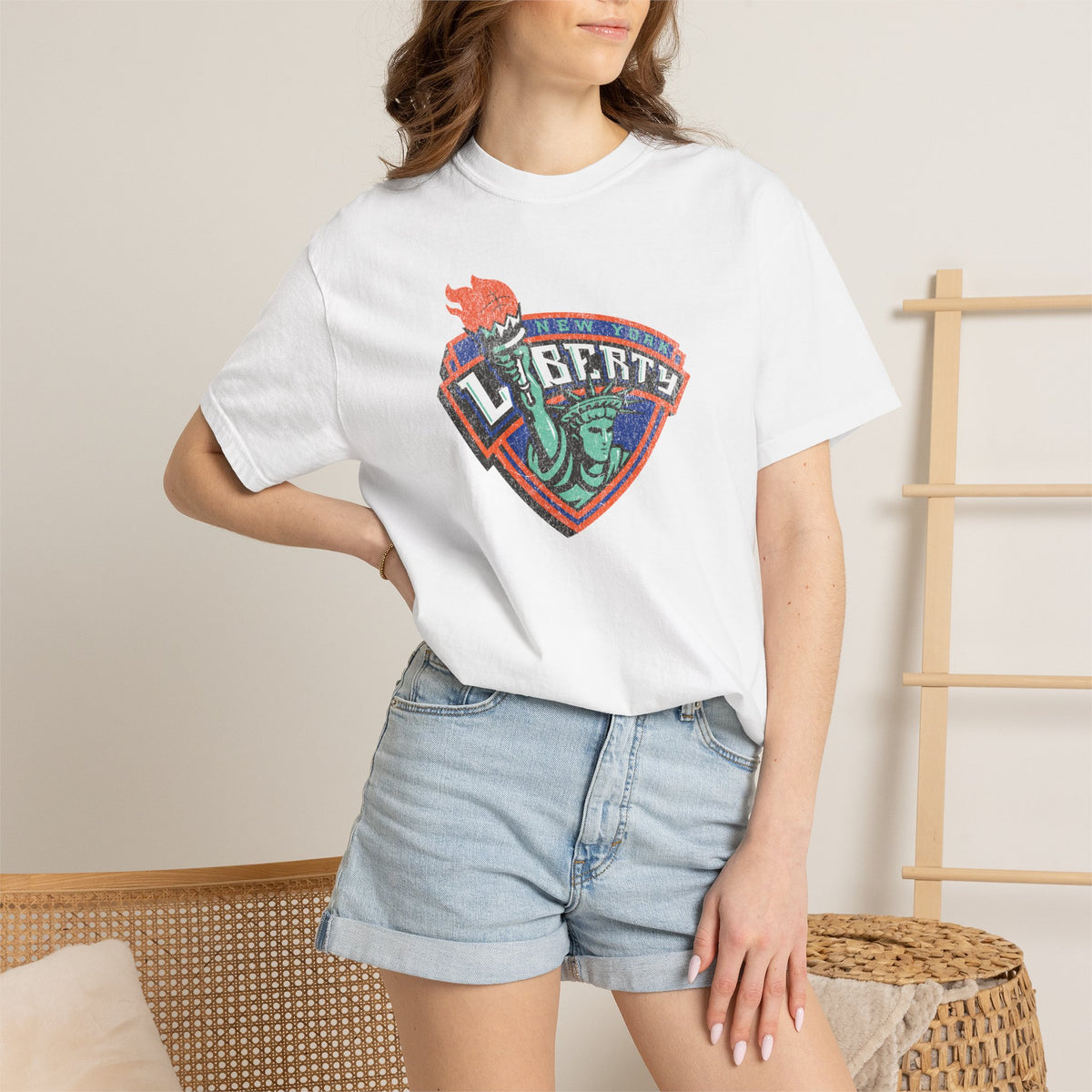 New York Liberty Old Logo Distressed Shirt