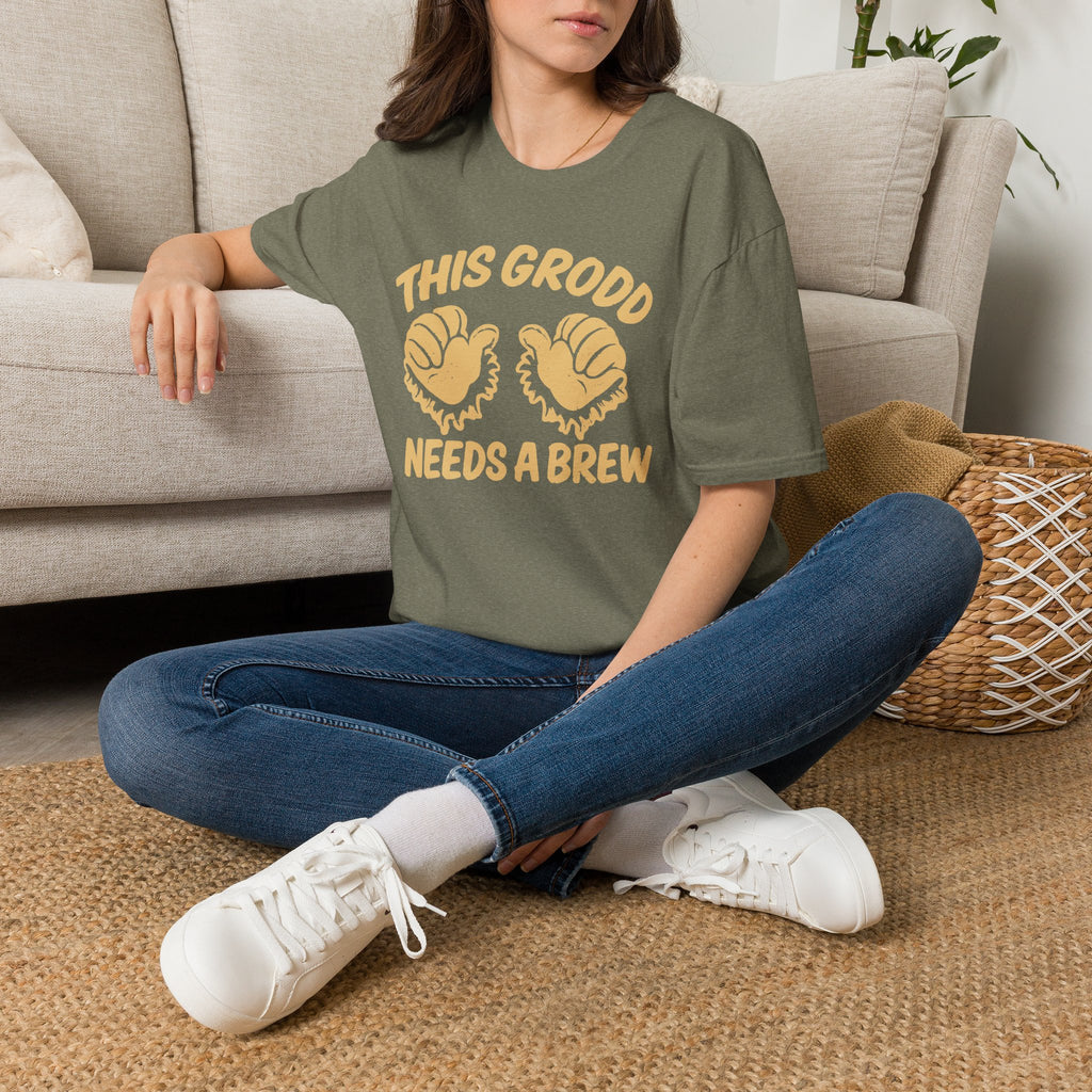 Gorilla Grodd "This Grodd Needs A Brew" Campus Shirt