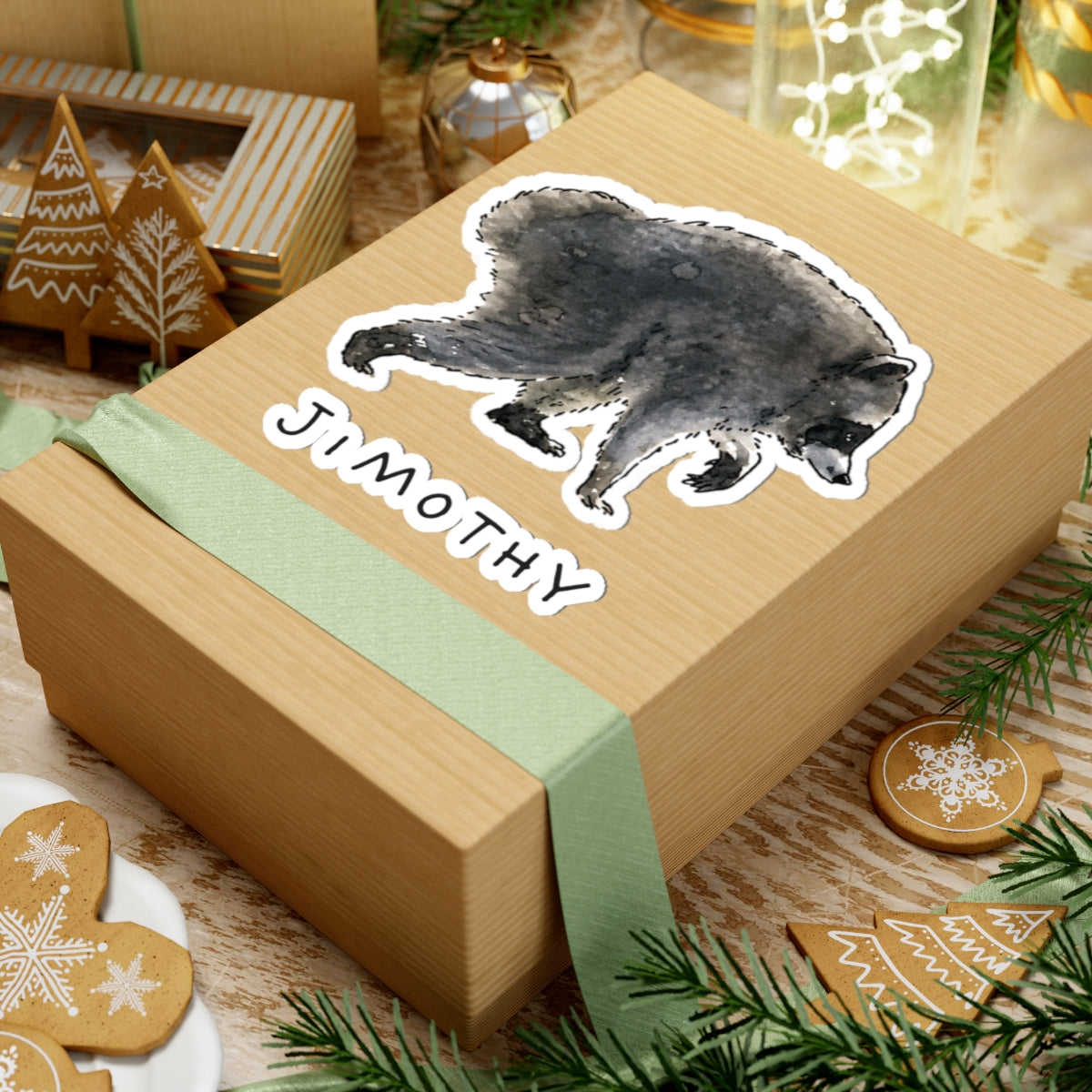 Jimothy Viral Seattle Raccoon Kiss-Cut Sticker