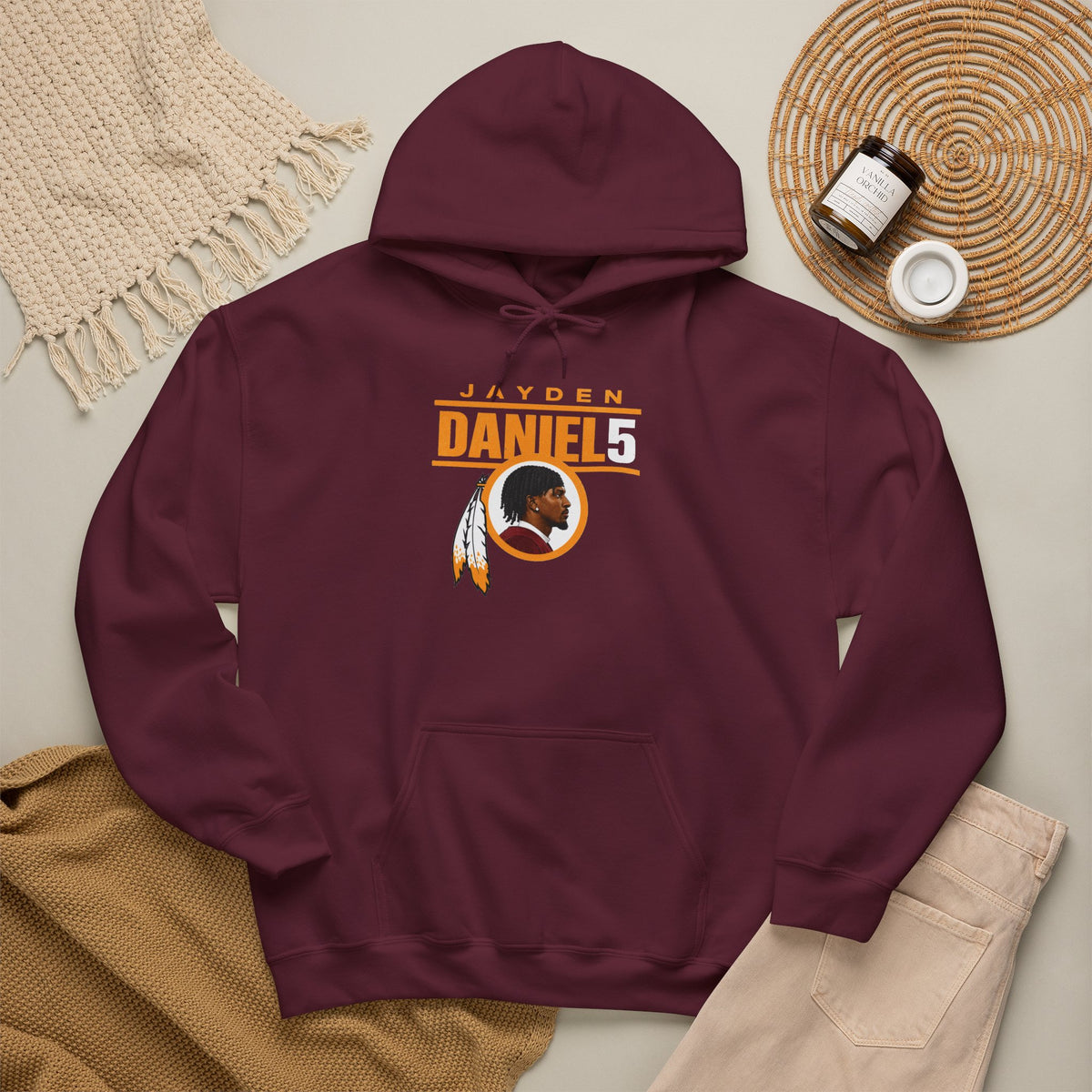 Jayden Daniels Commanders Hooded Sweatshirt