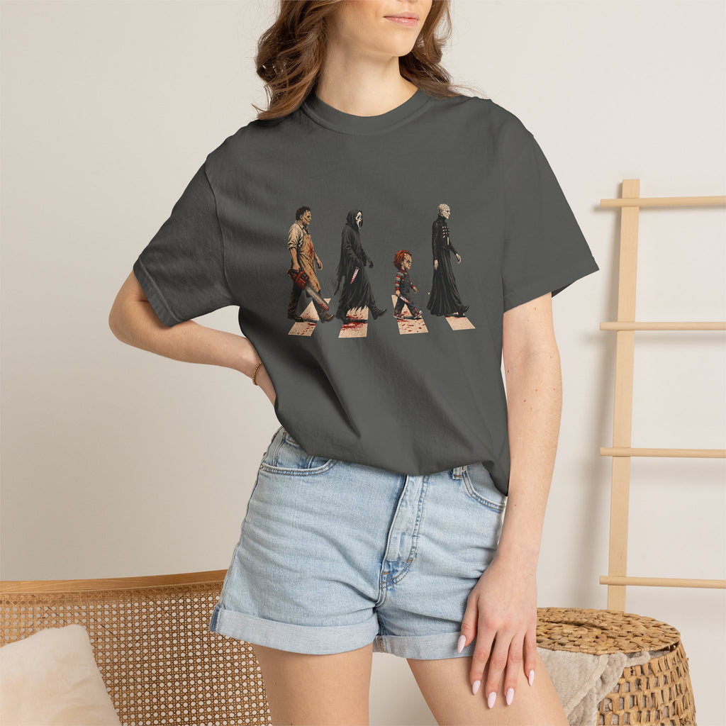 Abbey Road Horror Shirt - Leatherface, Ghostface, Chucky, Pinhead