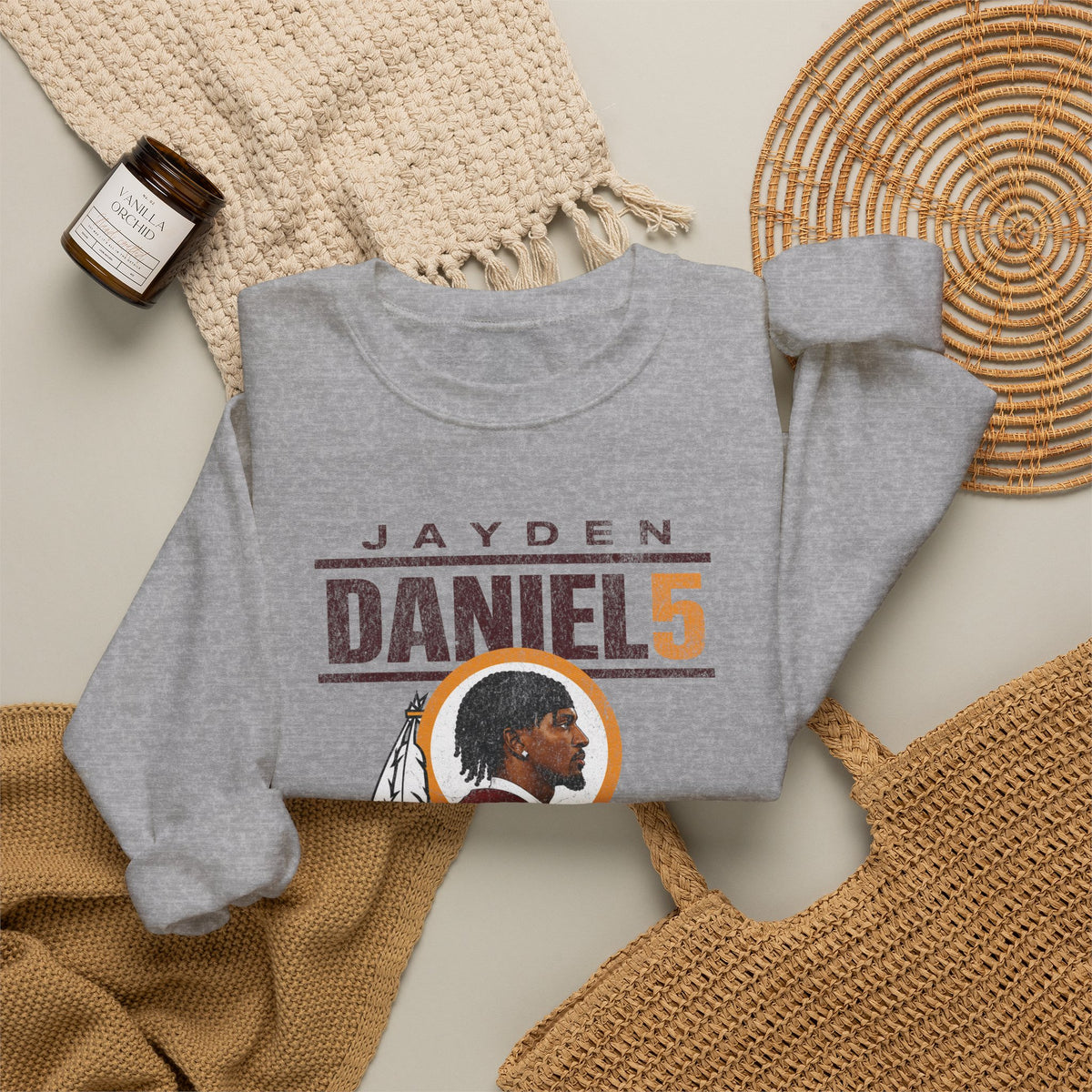 Jayden Daniels Commanders Crewneck Sweatshirt