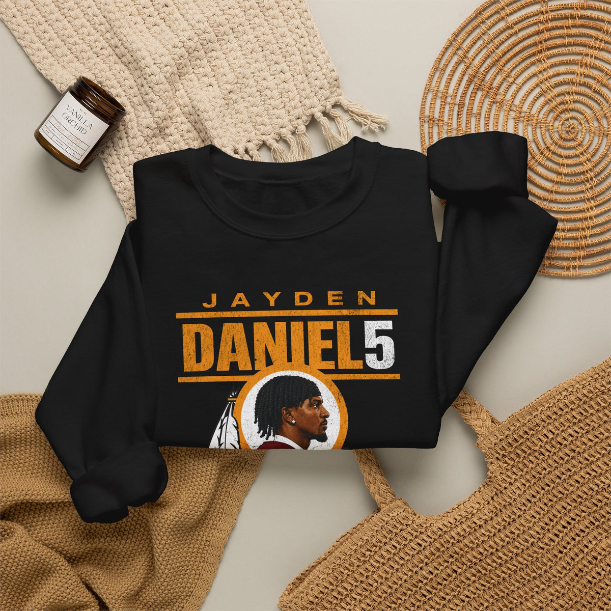 Jayden Daniels Commanders Crewneck Sweatshirt
