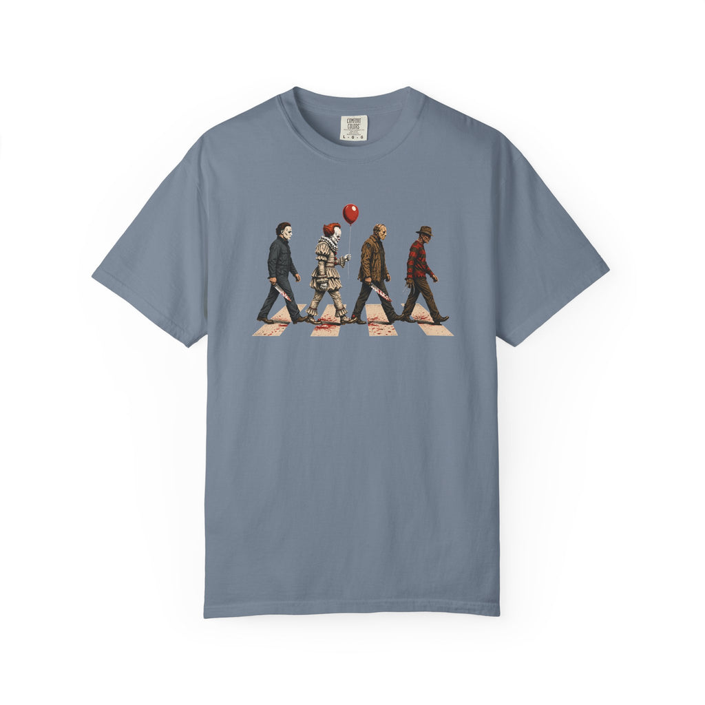 Abbey Road Horror Shirt - Michael Myers, Pennywise, Jason Voorhees, Freddy Krueger