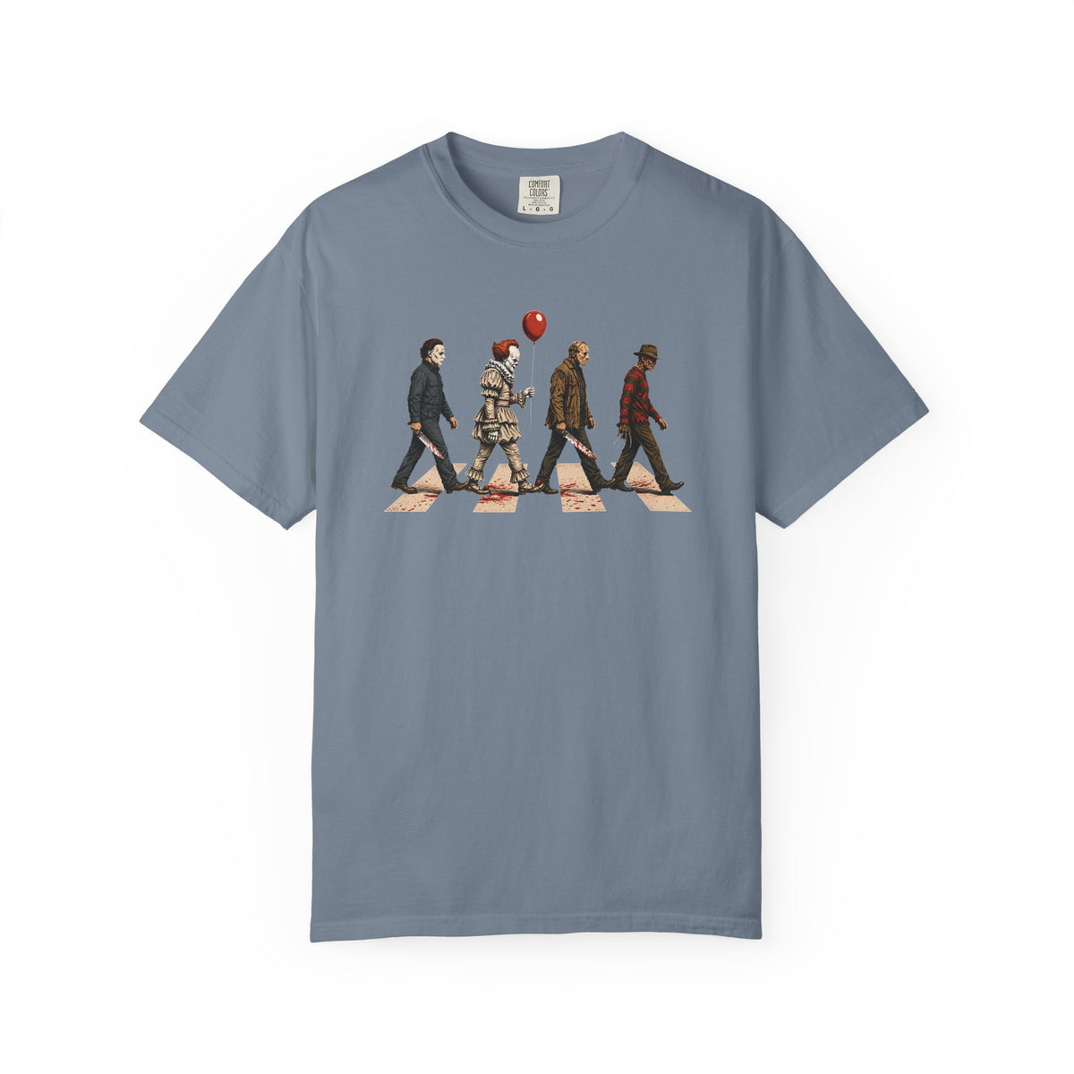 Abbey Road Horror Shirt - Michael Myers, Pennywise, Jason Voorhees, Freddy Krueger