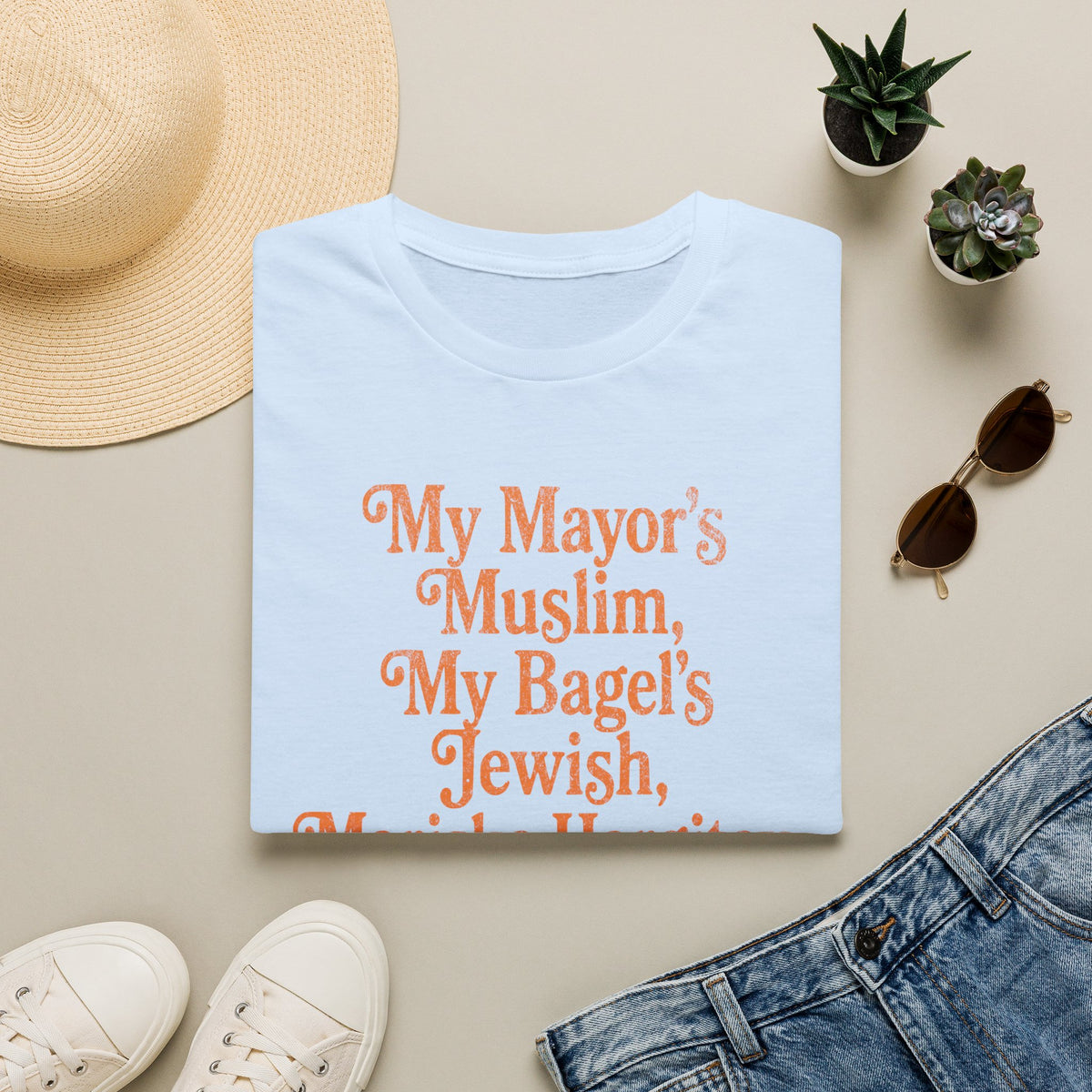 My Mayor's Muslim My Bagel's Jewish Mariska Hargitay Knicks All The Way Shirt