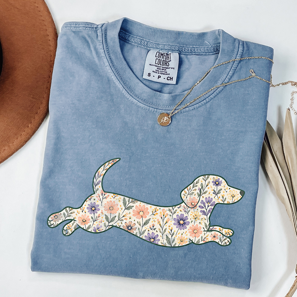 Dachshund Floral Shirt