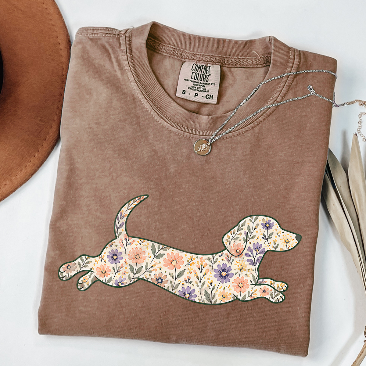 Dachshund Floral Shirt