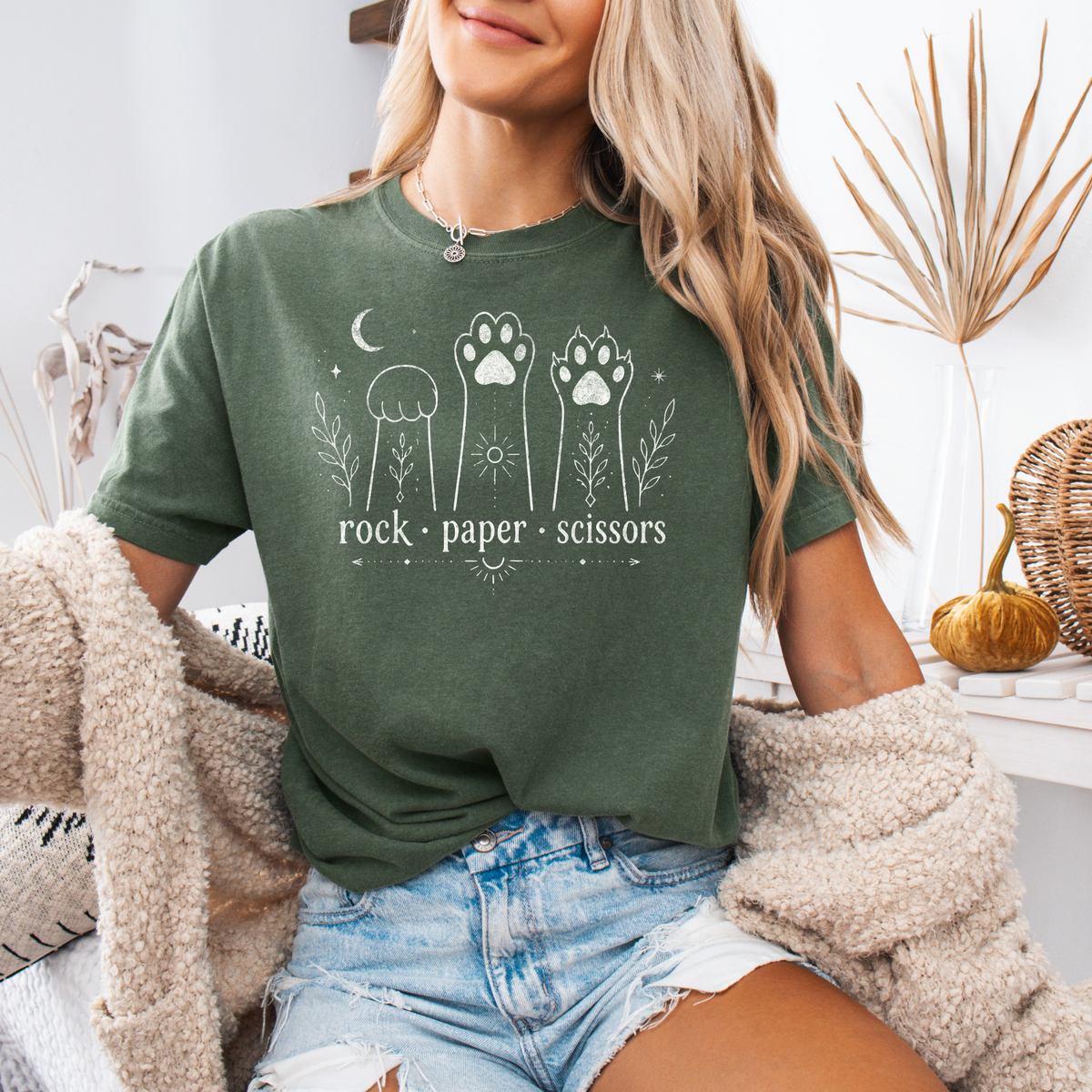 Cat Paw Rock Paper Scissors Shirt