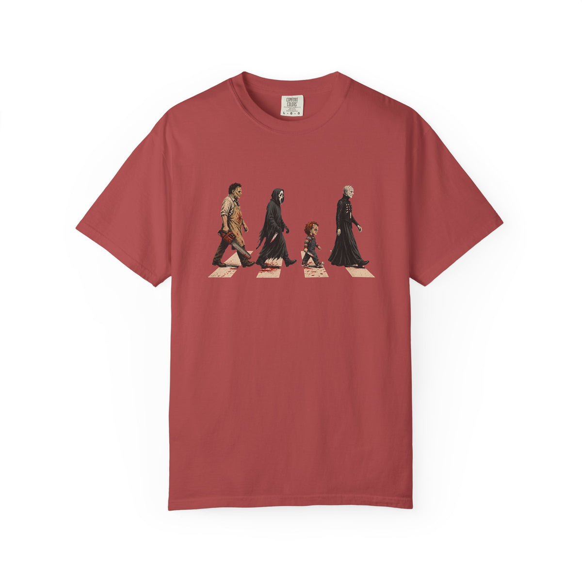Abbey Road Horror Shirt - Leatherface, Ghostface, Chucky, Pinhead