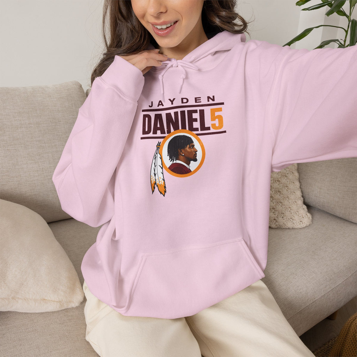 Jayden Daniels Commanders Hooded Sweatshirt