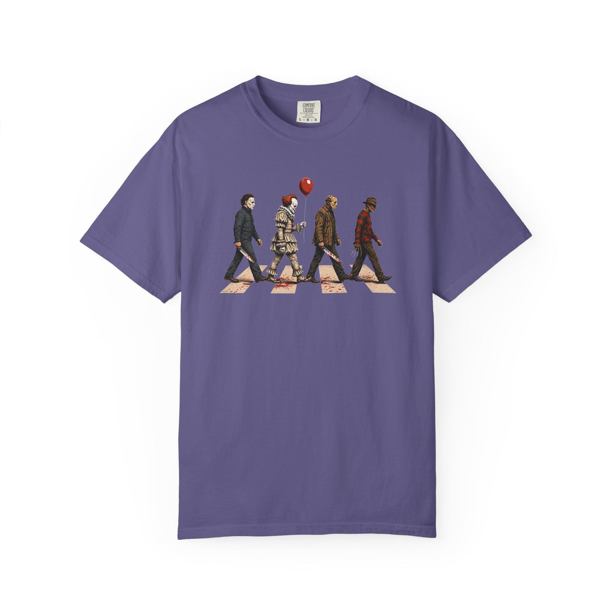 Abbey Road Horror Shirt - Michael Myers, Pennywise, Jason Voorhees, Freddy Krueger