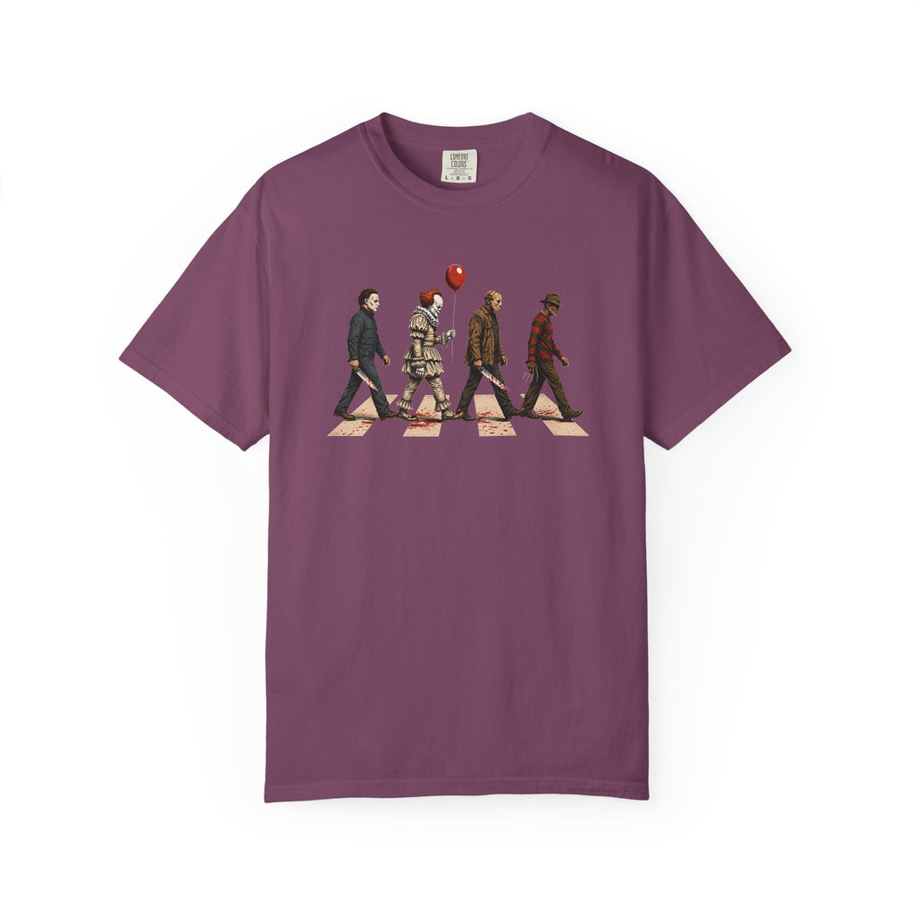 Abbey Road Horror Shirt - Michael Myers, Pennywise, Jason Voorhees, Freddy Krueger