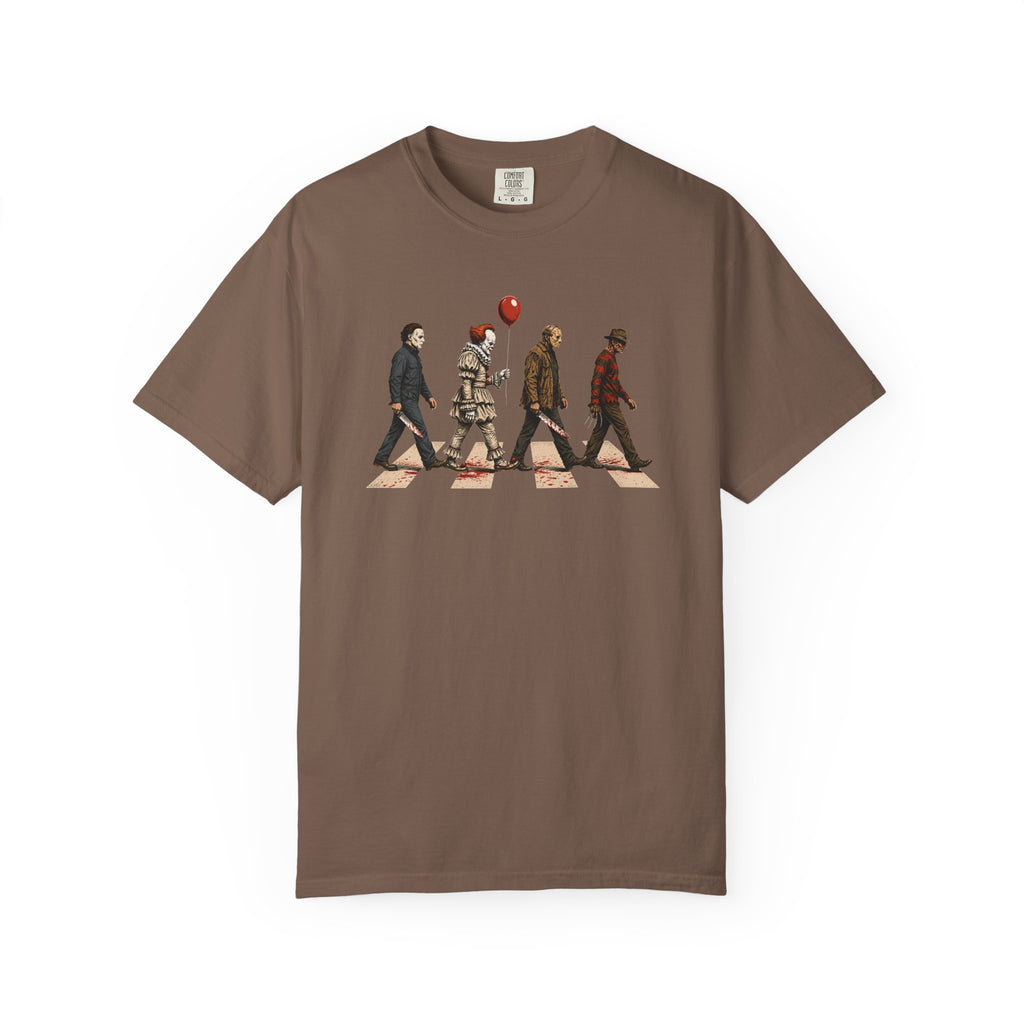 Abbey Road Horror Shirt - Michael Myers, Pennywise, Jason Voorhees, Freddy Krueger