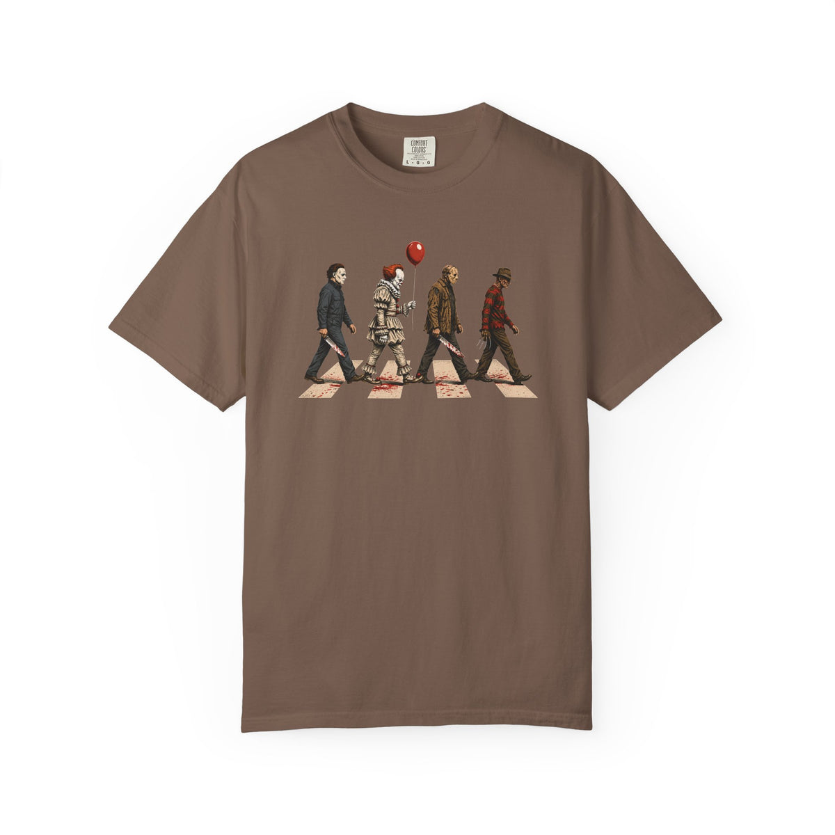 Abbey Road Horror Shirt - Michael Myers, Pennywise, Jason Voorhees, Freddy Krueger