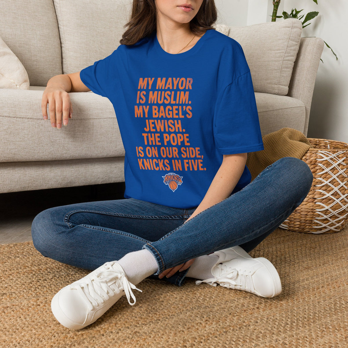 My Mayor Is Muslim My Bagels Jewish The Pope Is On Our Side Knicks In Five Shirt