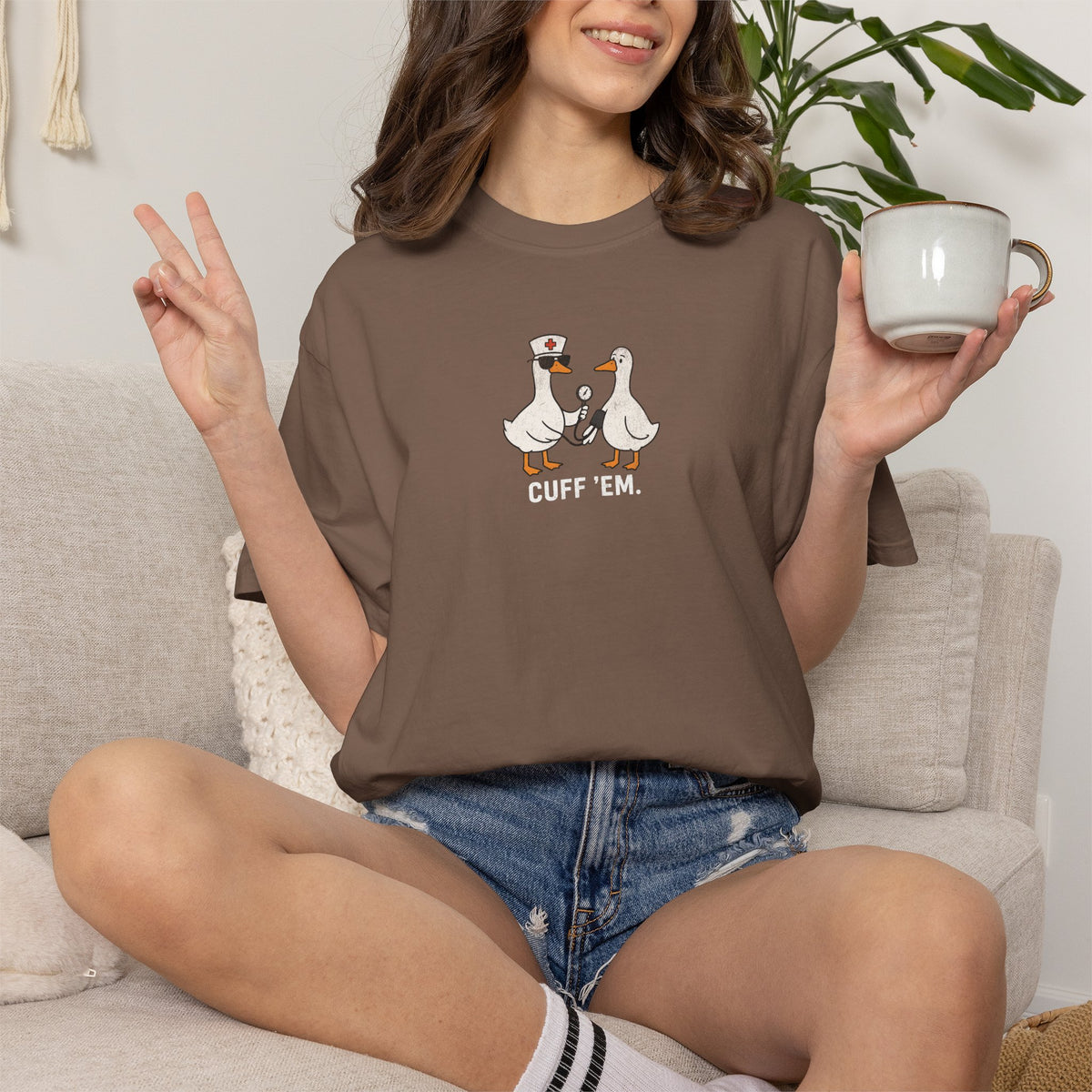 Comfort Colors® Cuff Em Nurse Shirt, Nurse Practitioner Tee Nurse Appreciation, Silly RN Nurse Shirt, Goose Nurse Shirt, ER Nurse TShirt