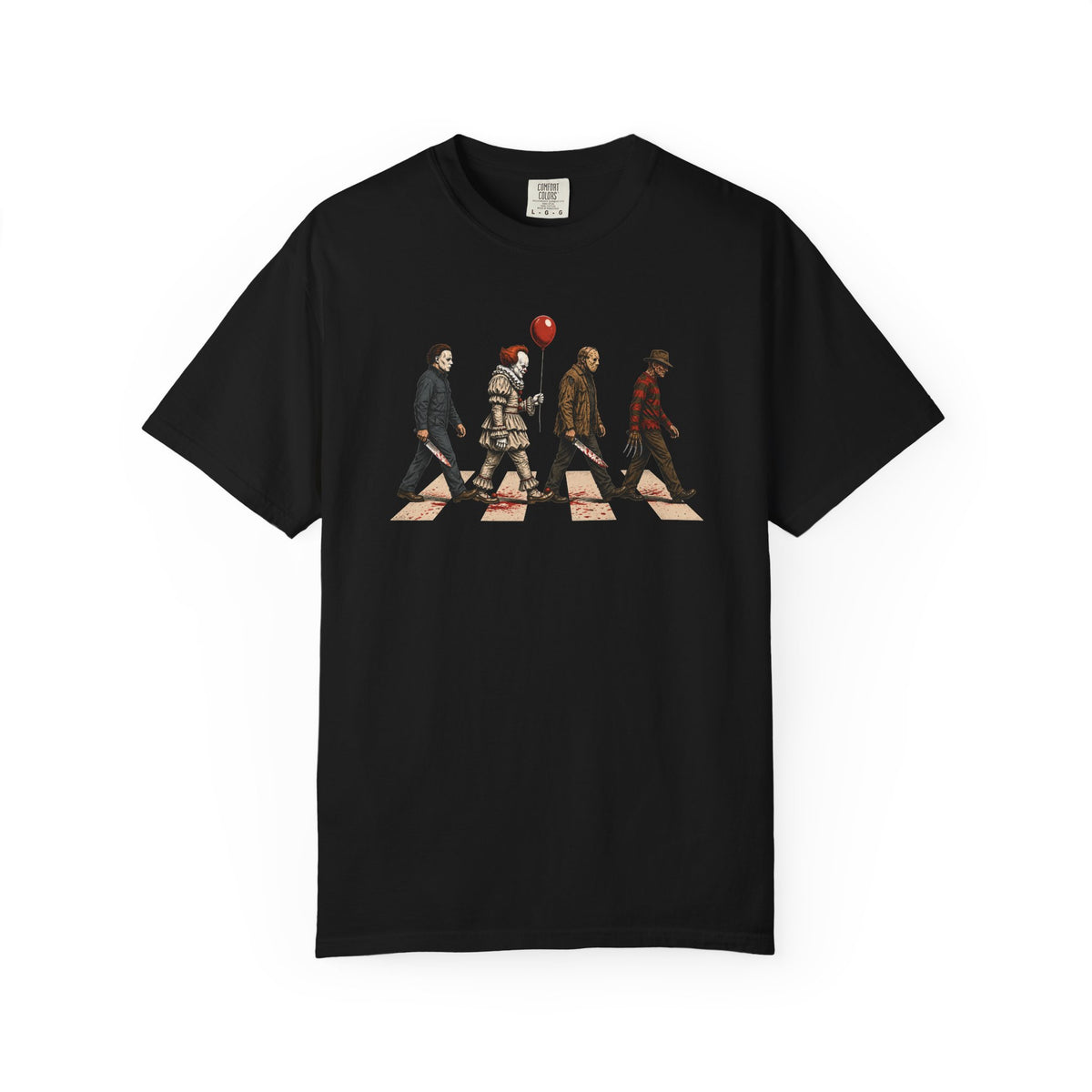 Abbey Road Horror Shirt - Michael Myers, Pennywise, Jason Voorhees, Freddy Krueger