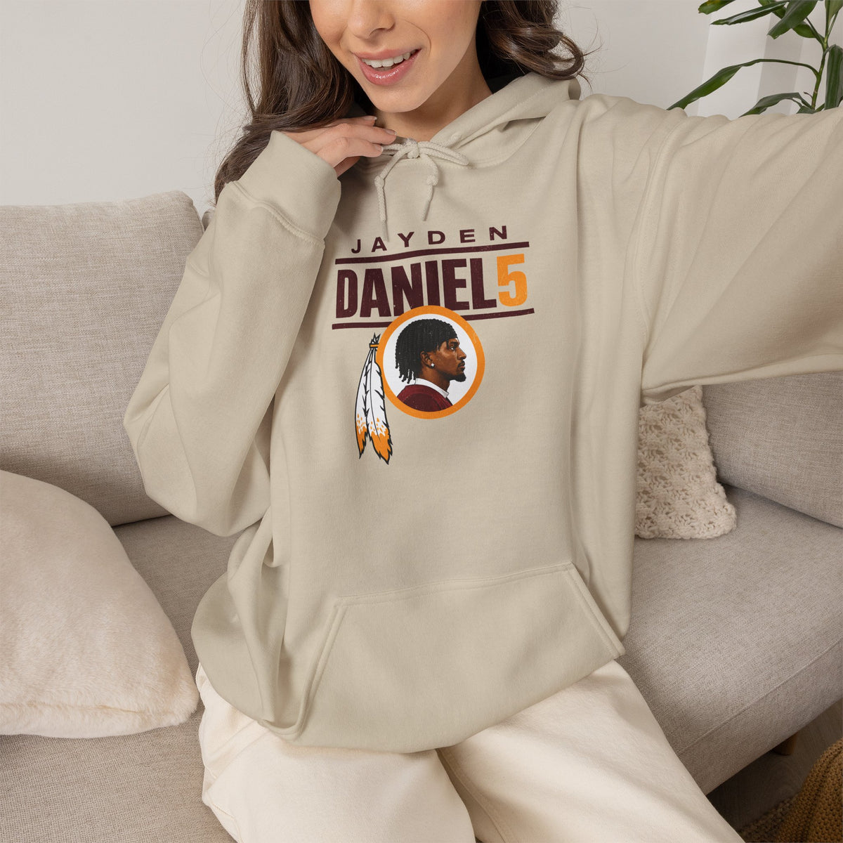 Jayden Daniels Commanders Hooded Sweatshirt