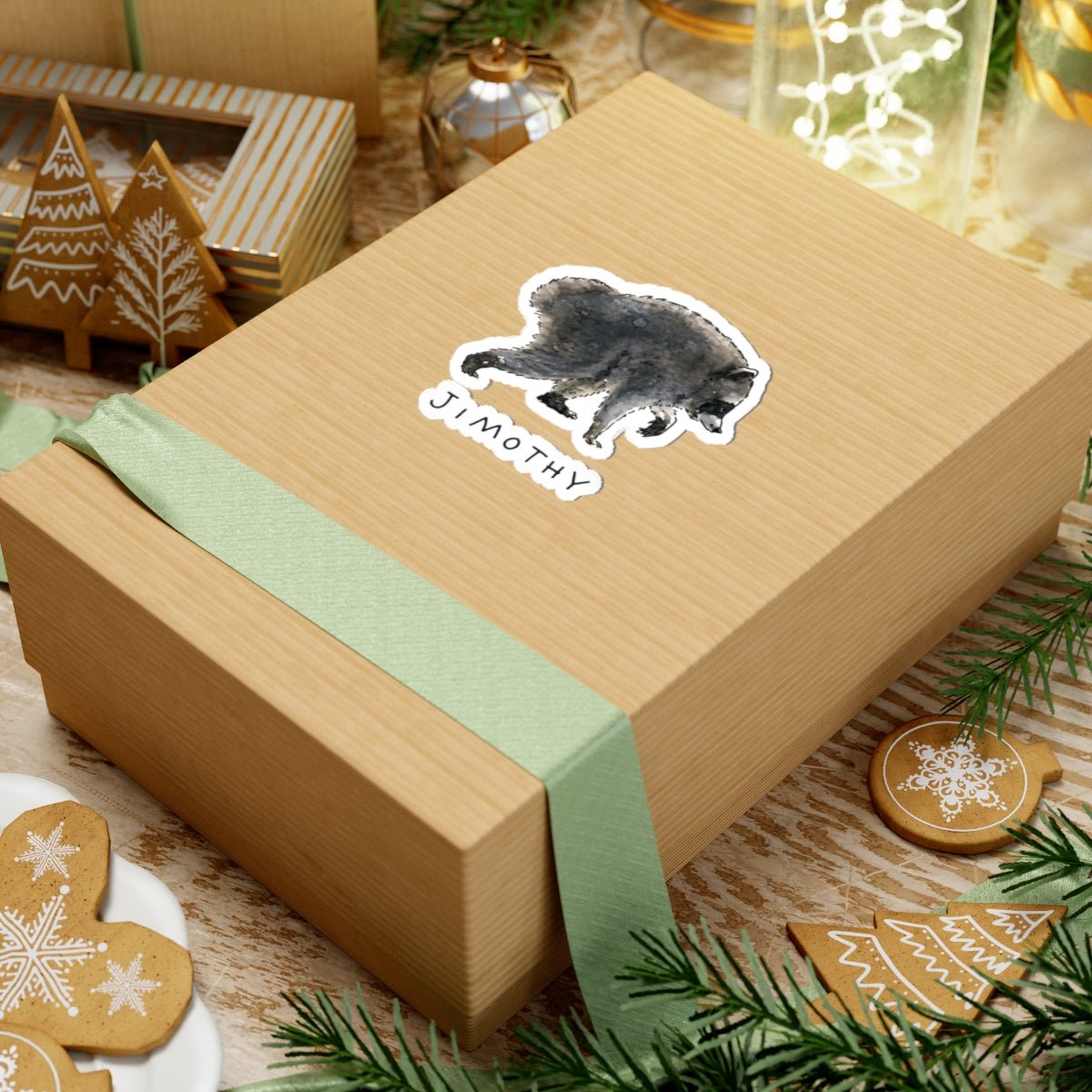 Jimothy Viral Seattle Raccoon Kiss-Cut Sticker