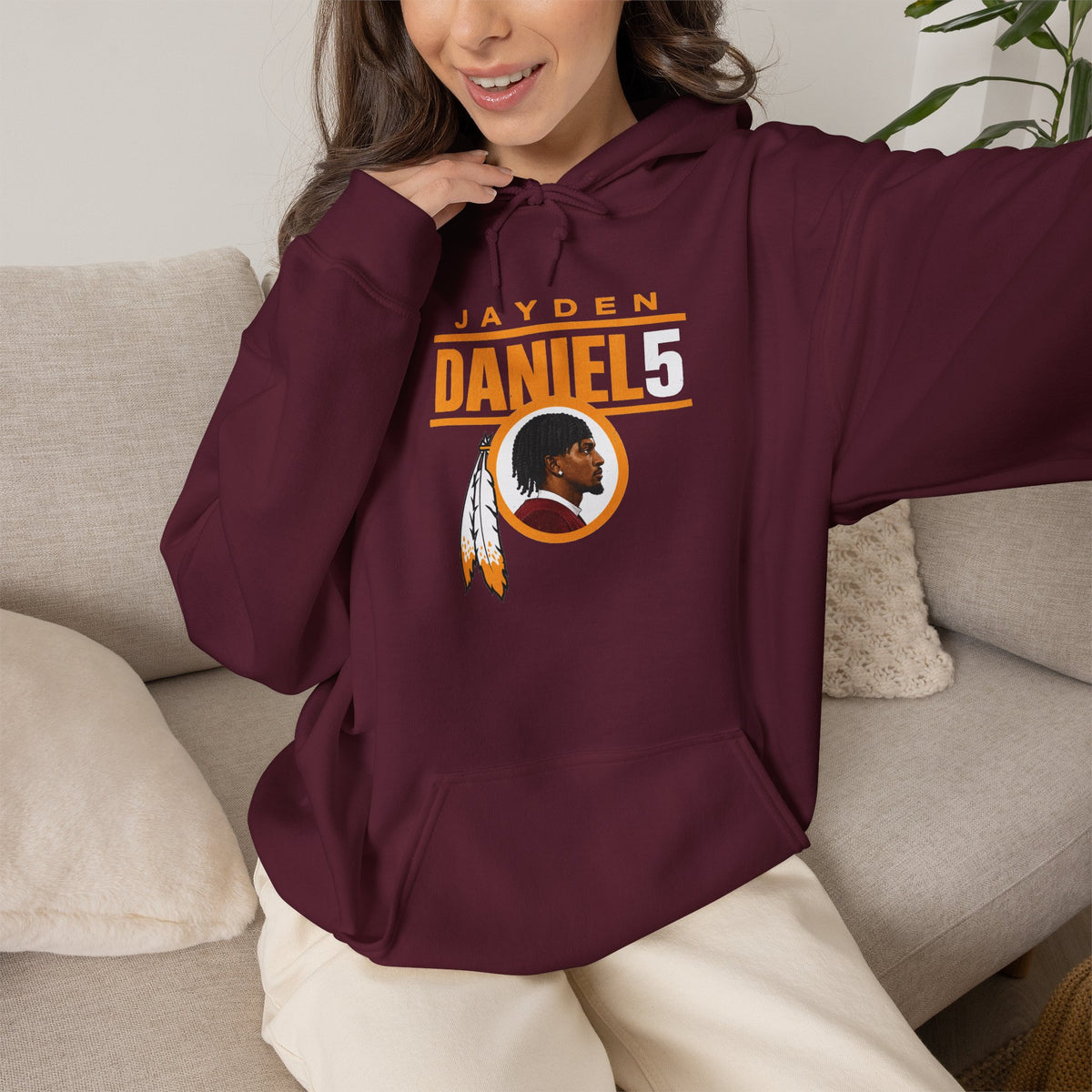 Jayden Daniels Commanders Hooded Sweatshirt