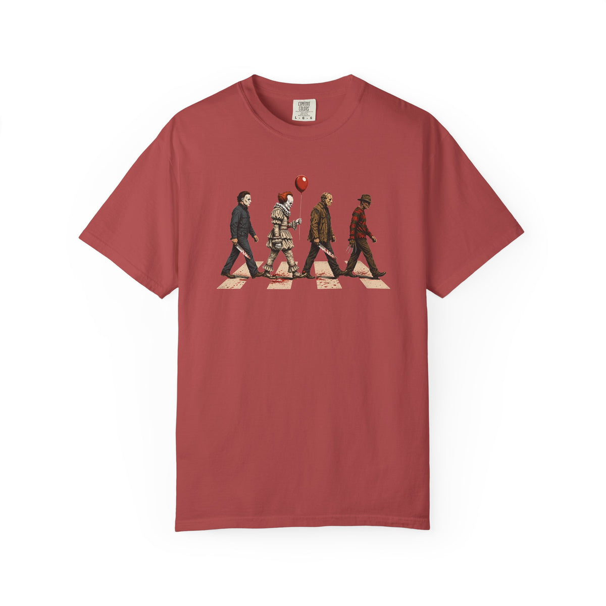 Abbey Road Horror Shirt - Michael Myers, Pennywise, Jason Voorhees, Freddy Krueger