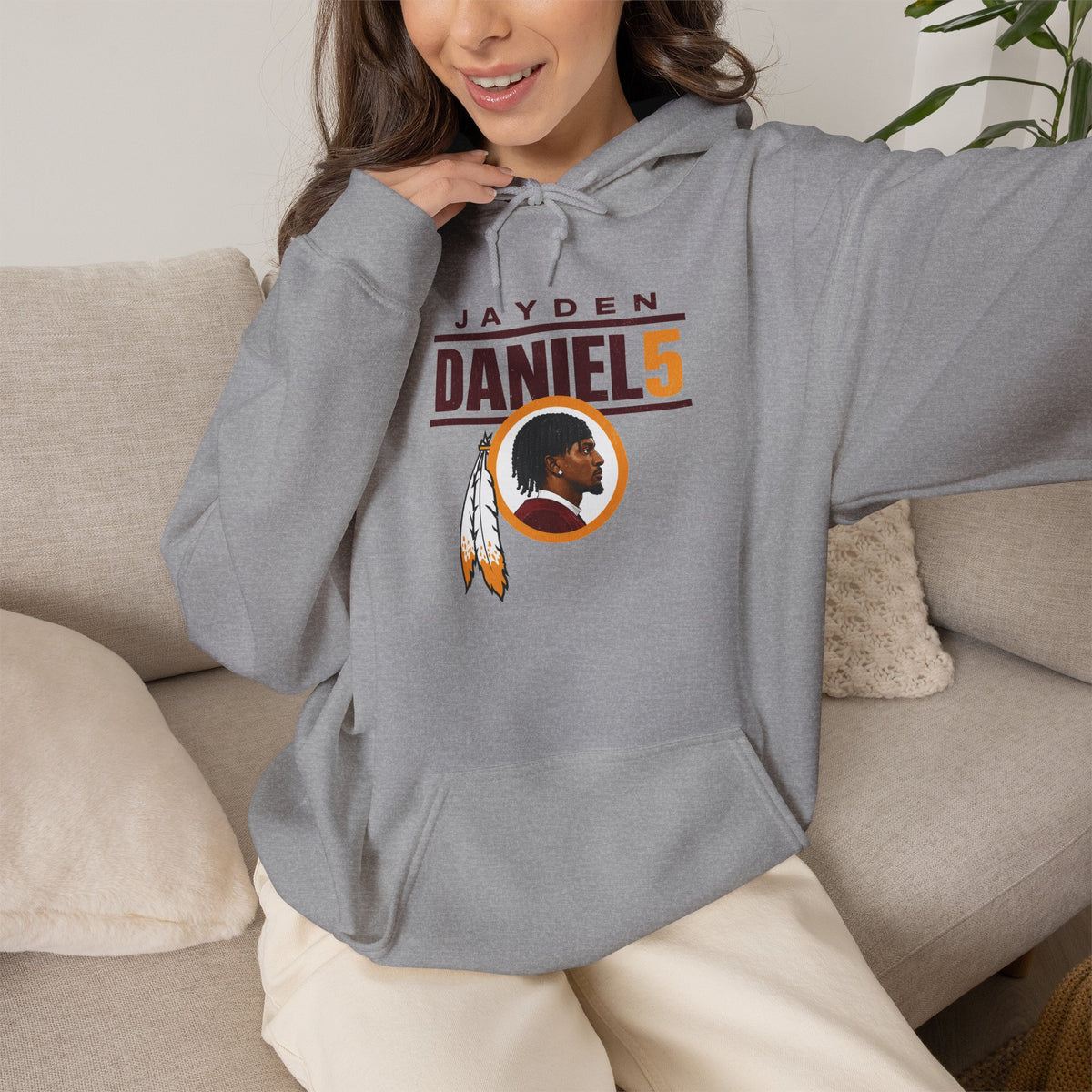 Jayden Daniels Commanders Hooded Sweatshirt