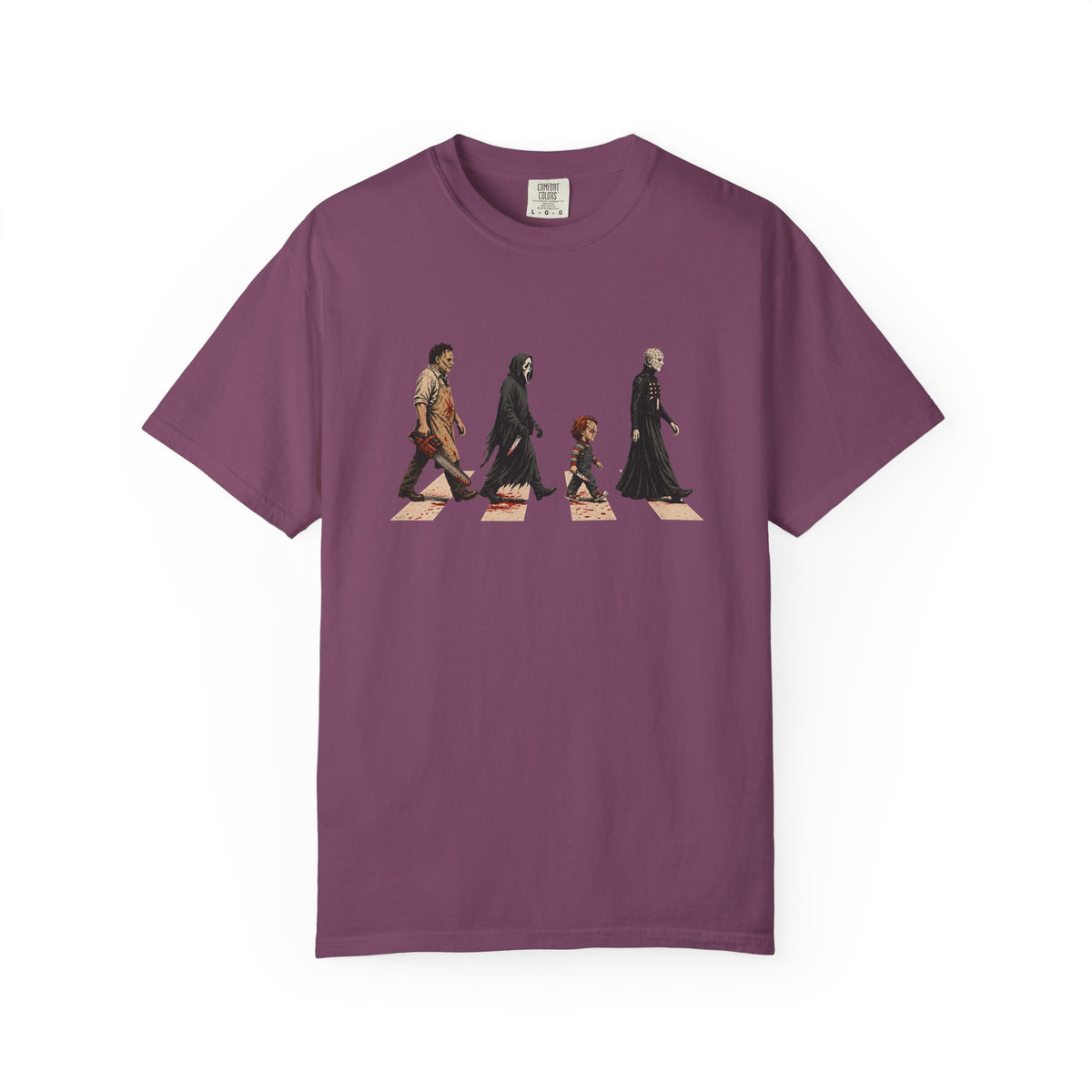 Abbey Road Horror Shirt - Leatherface, Ghostface, Chucky, Pinhead