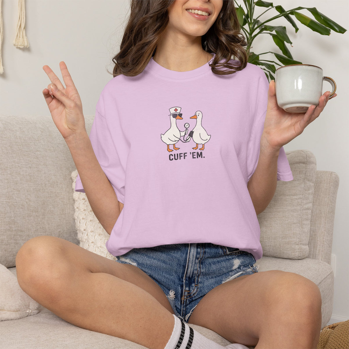 Comfort Colors® Cuff Em Nurse Shirt, Nurse Practitioner Tee Nurse Appreciation, Silly RN Nurse Shirt, Goose Nurse Shirt, ER Nurse TShirt
