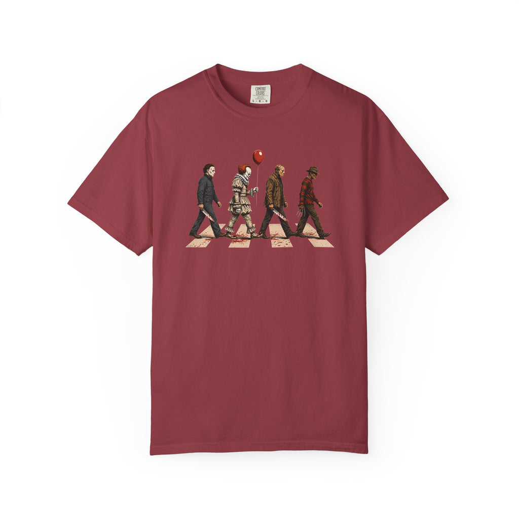 Abbey Road Horror Shirt - Michael Myers, Pennywise, Jason Voorhees, Freddy Krueger
