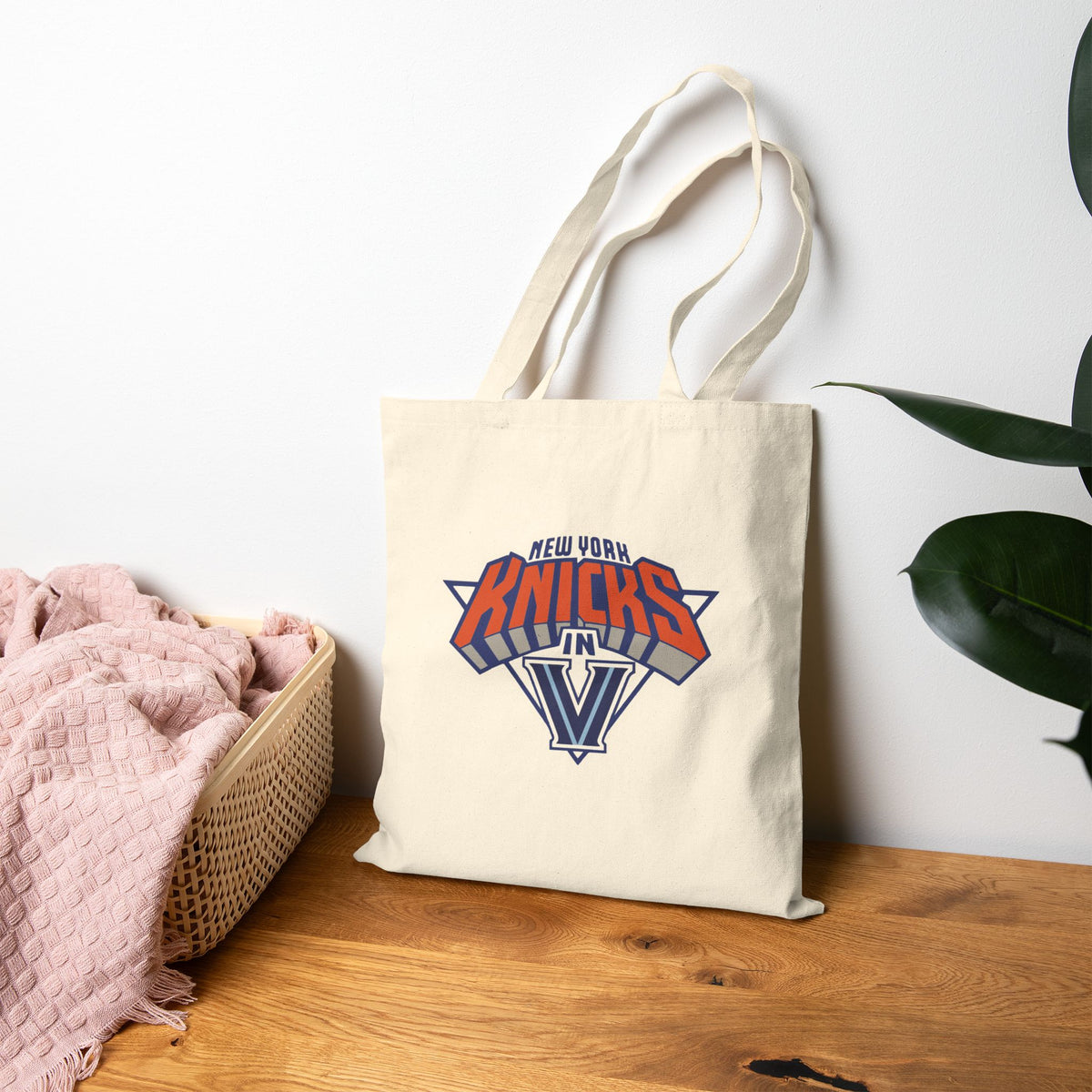 Villanova Knicks in Five Cotton Canvas Tote Bag