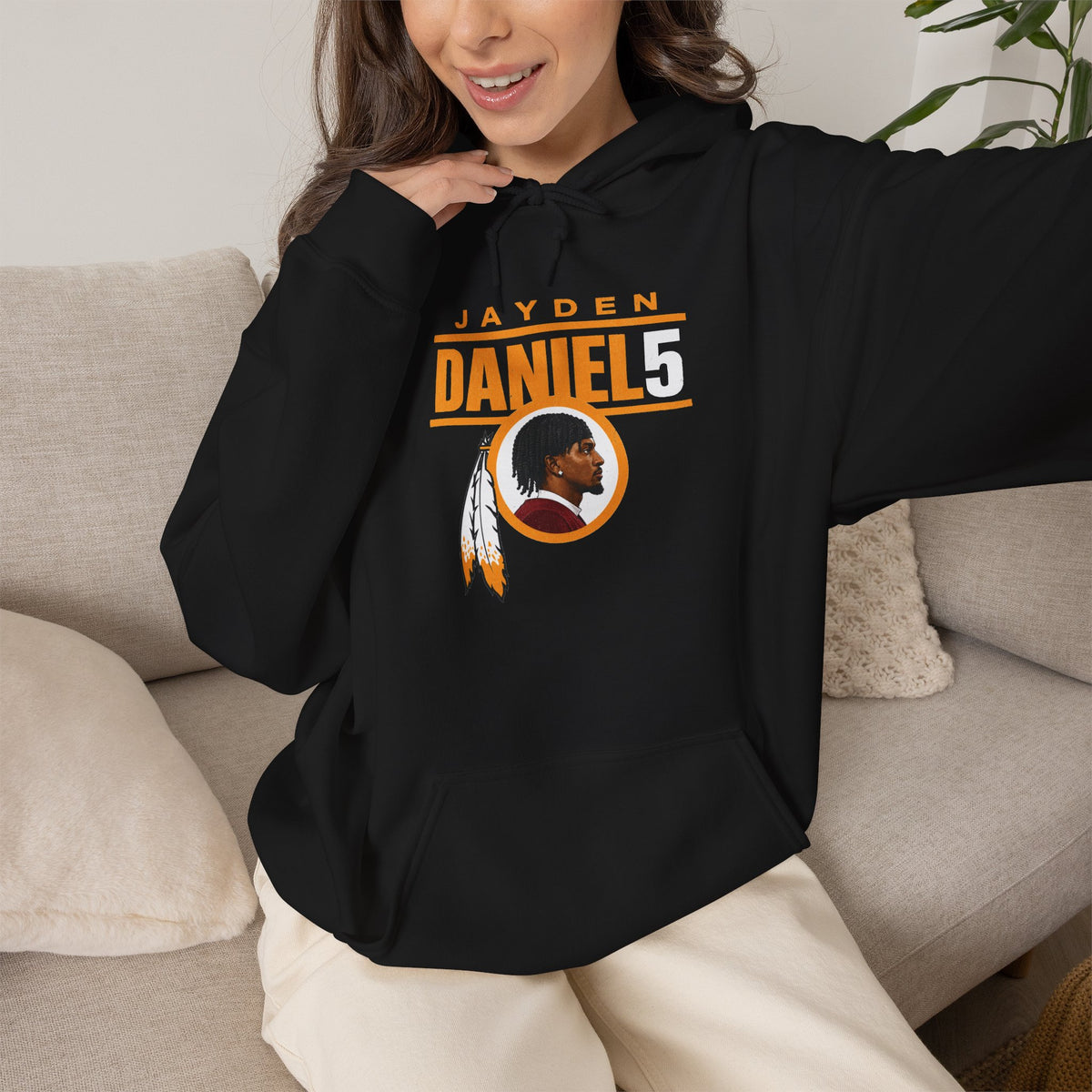 Jayden Daniels Commanders Hooded Sweatshirt