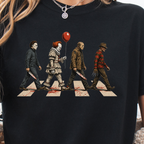 Abbey Road Horror Shirt - Michael Myers, Pennywise, Jason Voorhees, Freddy Krueger