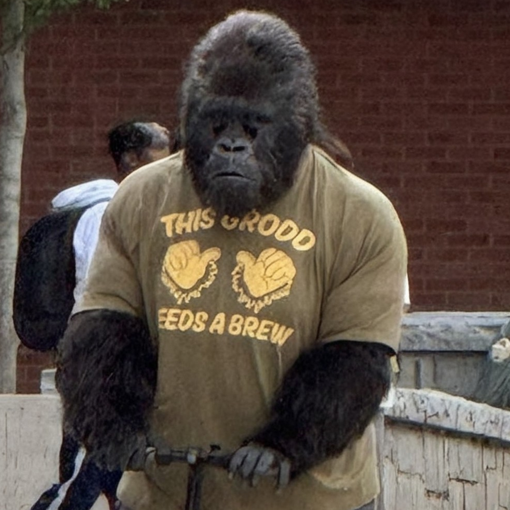 Gorilla Grodd "This Grodd Needs A Brew" Campus Shirt