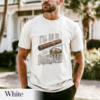 Comfort Colors®I'll Be in the Backyard T-shirt,Funny Cigar Whiskey Tee,Father's Day Gift,Men's Backyard BBQ Shirt,Whiskey & Cigar Lover Gift