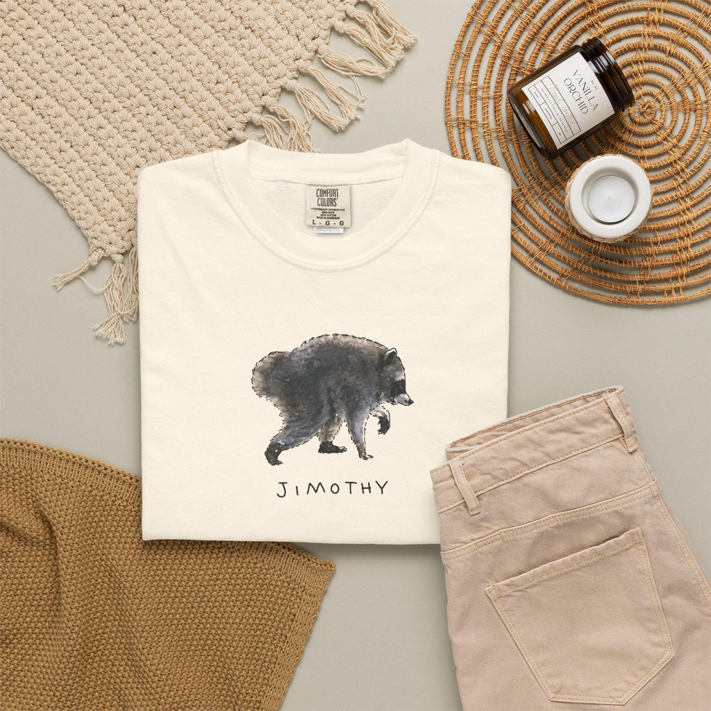 Comfort Colors® Jimothy Raccoon Viral Shirt, Famous Seattle Raccoon Shirt, Short King Jimothy Tee. Cute Trash Panda Shirt, Cute Baby Raccoon