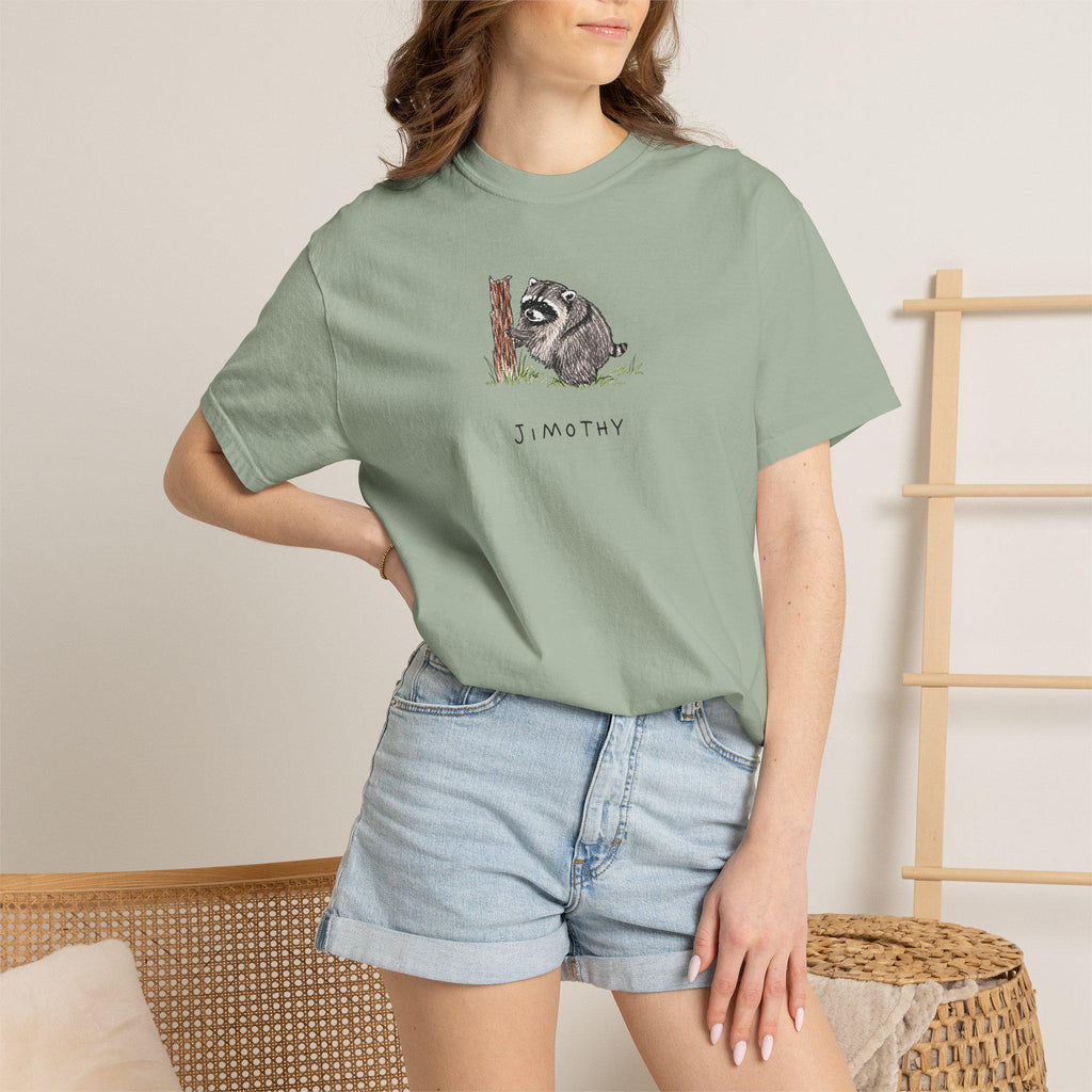 Comfort Colors® Jimothy Raccoon Viral Shirt, Short King Jimothy Tee. Cute Trash Panda Shirt, Famous Seattle Raccoon Shirt, Cute Baby Raccoon